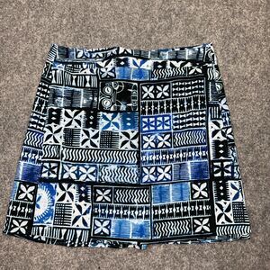 Rip Skirt Womens Size L Blue Floral Casual Beach Hawaiian Tropical